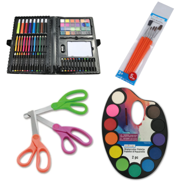 Creatology Easel Art Set 10pc Art Kit w/ Washable Glitter Paints  +brush+sponges