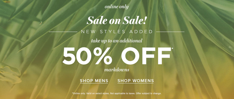 Pacific Sunwear sale: 50% off already reduced items