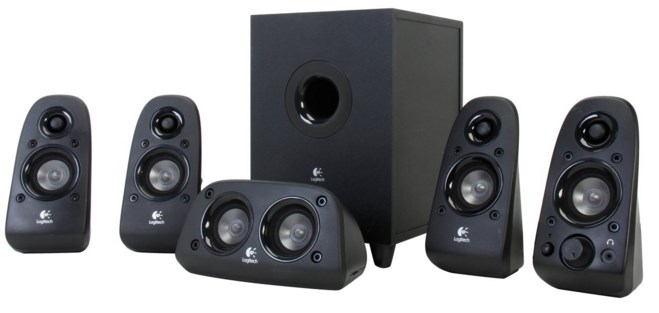 Refurbished Logitech 5.1 surround sound speakers for $38
