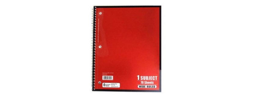 1-subject notebooks at Walmart for $.17