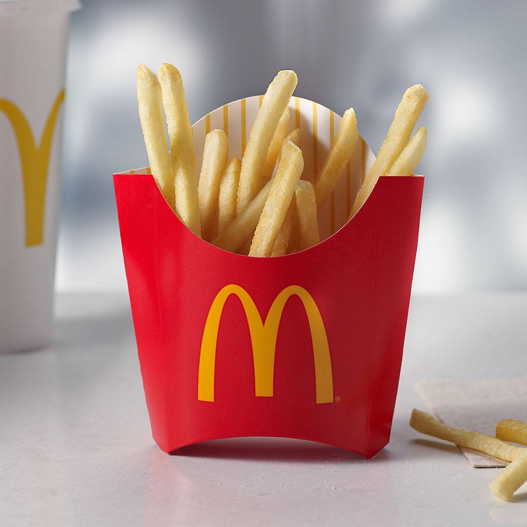 Get a free medium fry with any $1 purchase at McDonald’s today!