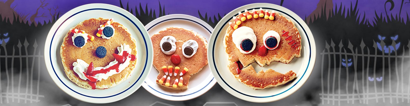 Free Scary Face pancakes today
