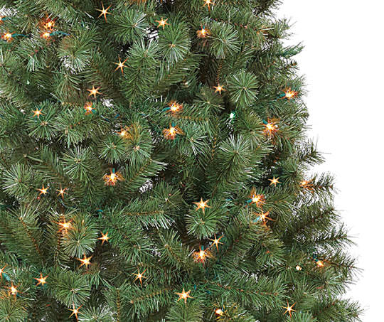 6′ pre-lit artificial Christmas tree with clear mini lights for $30