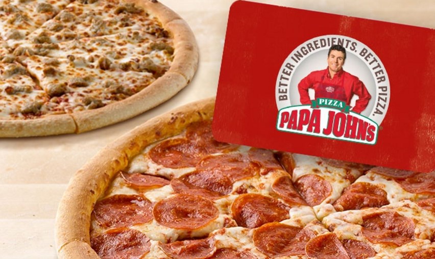 2 free large one-topping pizzas with $25 eGift card at Papa John’s