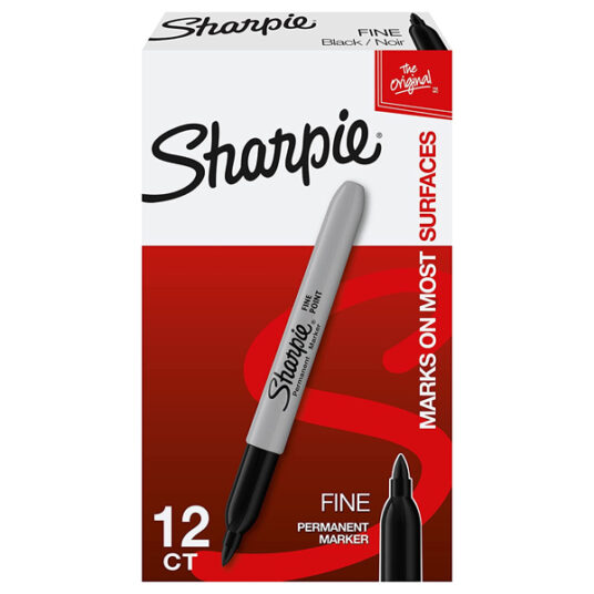 Sharpie 12-count fine point markers for $8