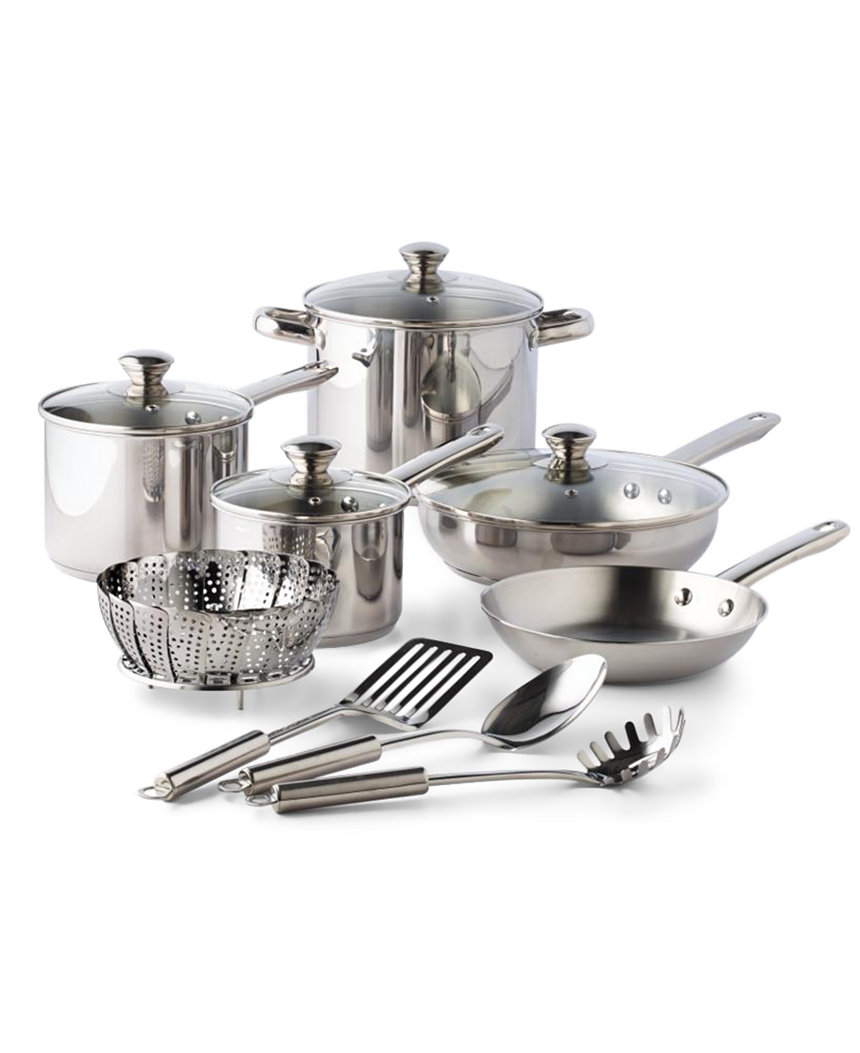 Tools of the Trade 13-piece stainless steel cookware set for $30, free shipping