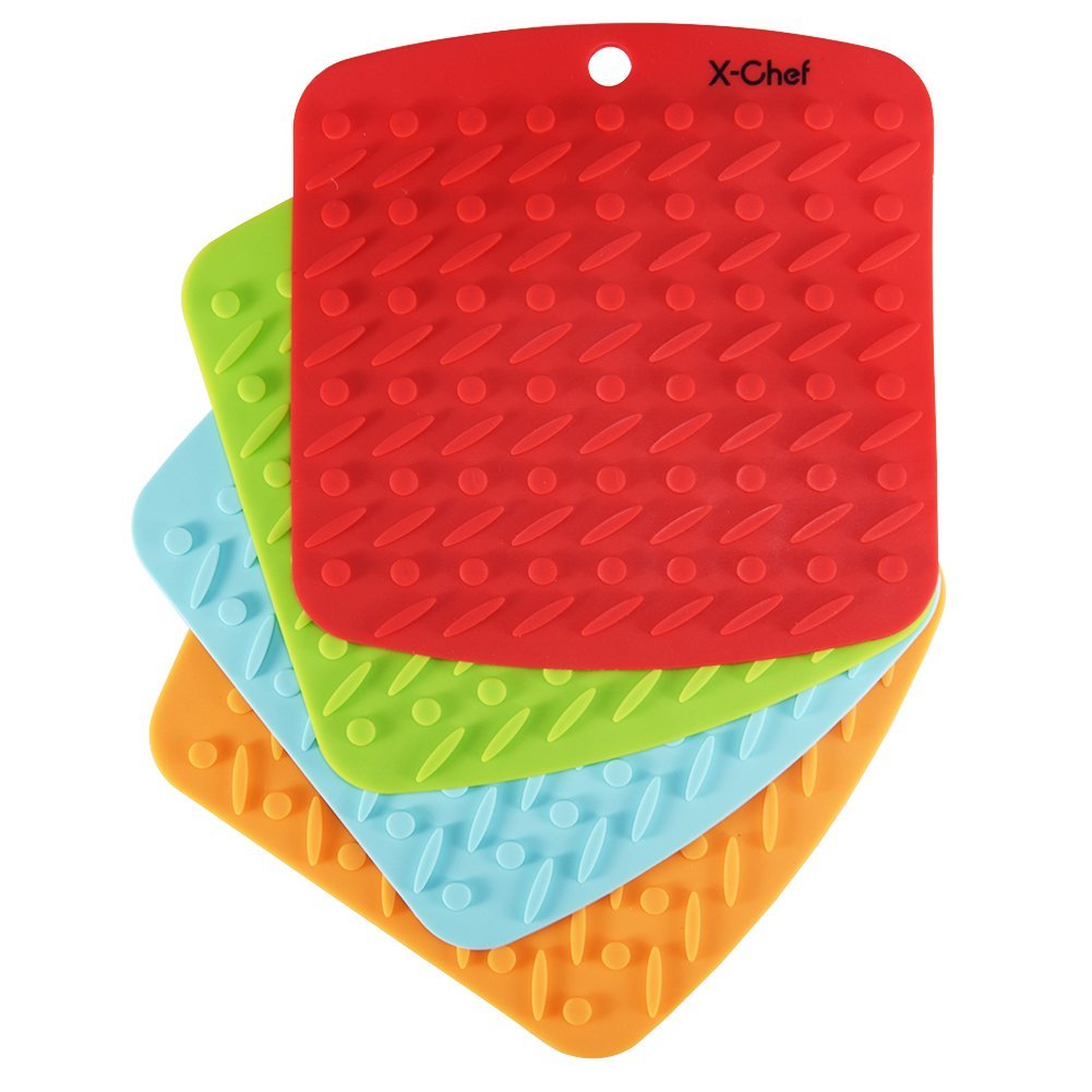 X-Chef set of 4 silicone kitchen pot holders for $6.50