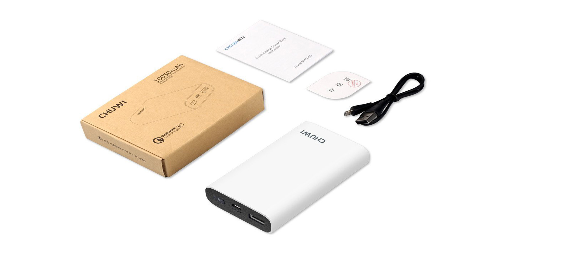 Qualcomm quick charge 10050mAh battery power bank for $17