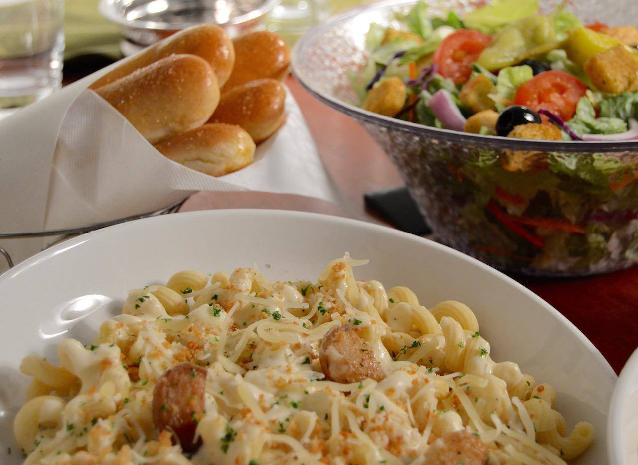 Olive Garden: Buy one entrée, take one home free Clark Deals from clarkdeal...