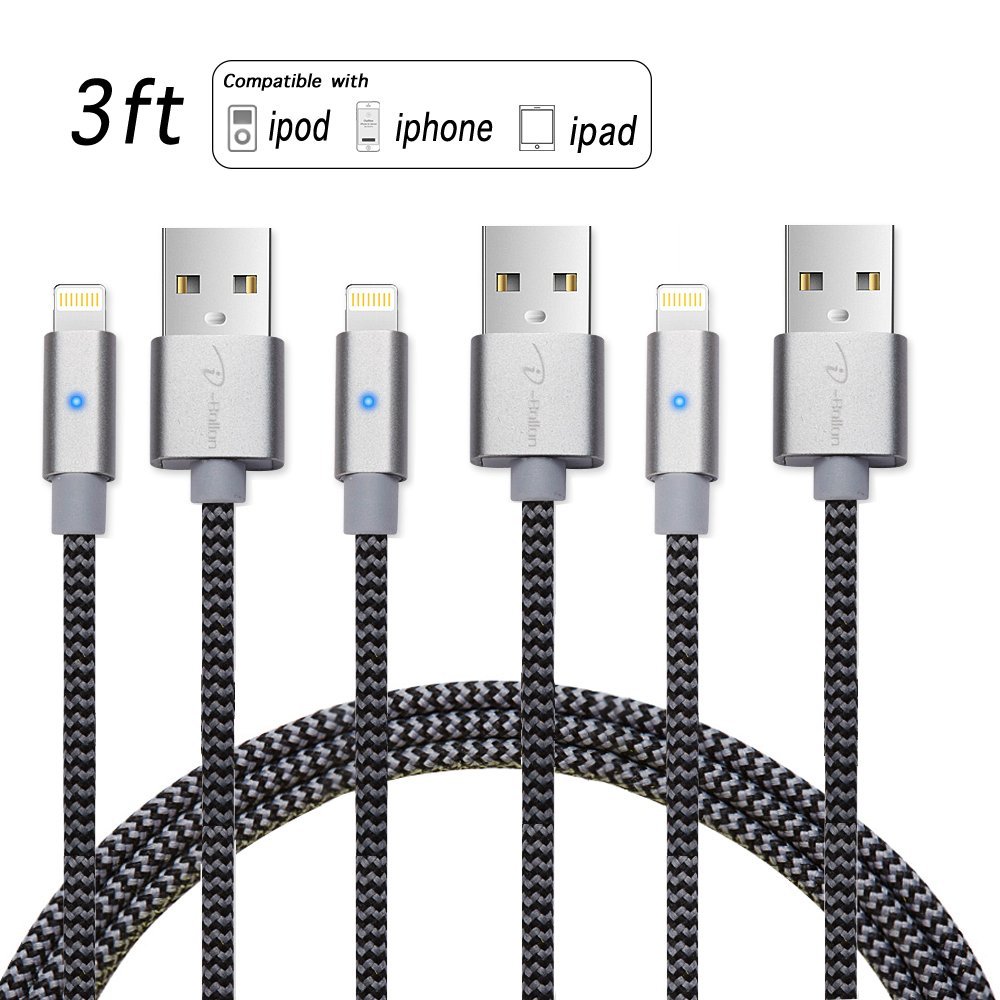 3-pack of lightning cables for iPhone and iPad for $8 with code