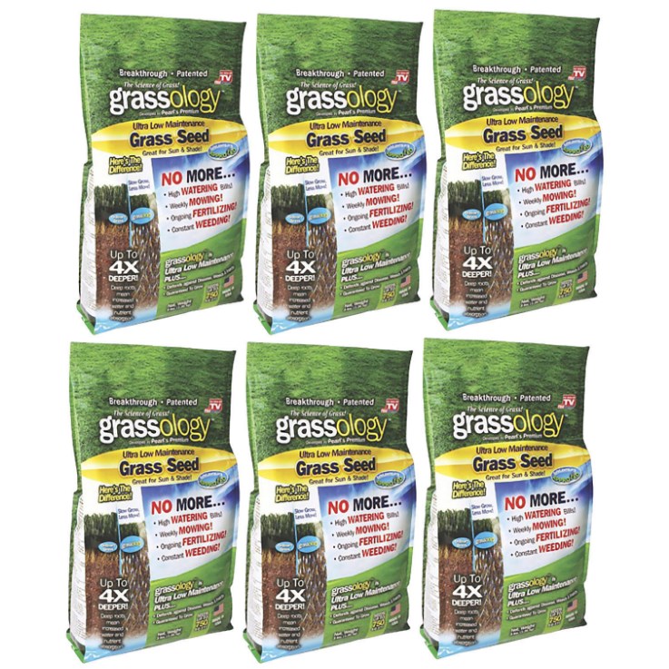 Grassology grass seed, case of six 3-lb bags for $22 shipped