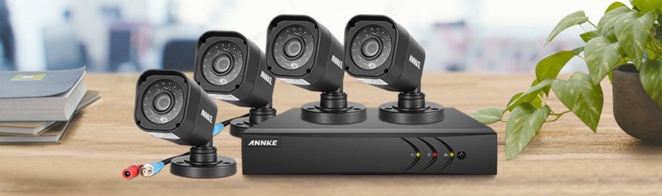 8-channel Sannce Annke surveillance system + 4x 720p cameras for $91