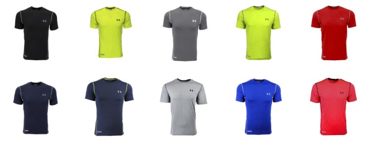 Under Armour men’s HeatGear Sonic fitted t-shirt for $14, free shipping