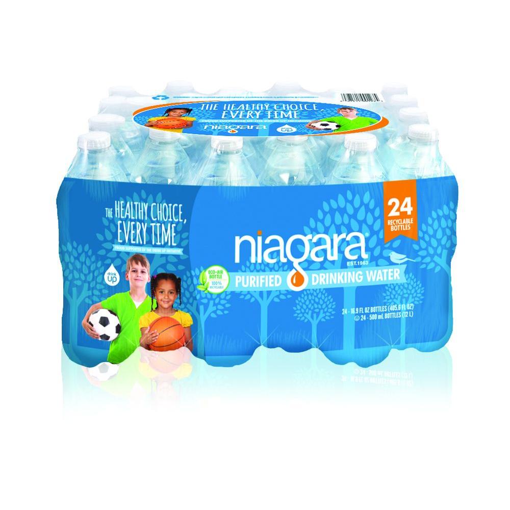 24-pack Niagara 16.9 fl. oz. purified drinking water for $2