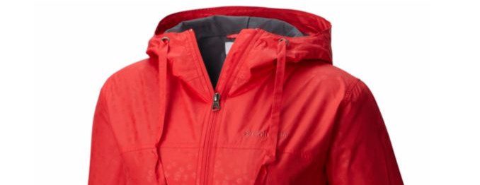 Women’s Auroras Wakeâ„¢ II rain jacket in red for $25