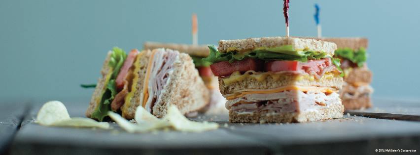 Free club sandwich at McAlister’s Deli with drink purchase