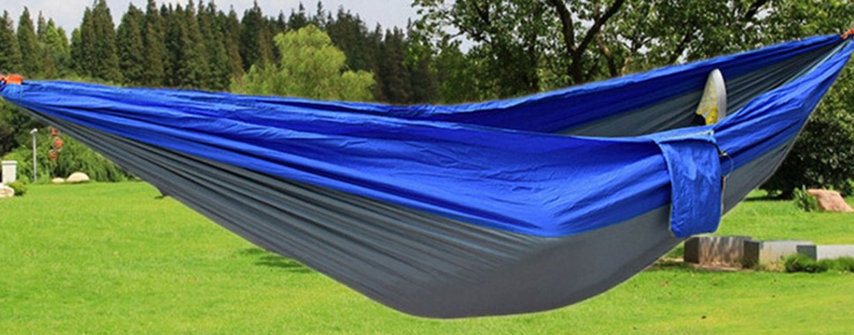 Parachute nylon fabric hammock for $13 shipped