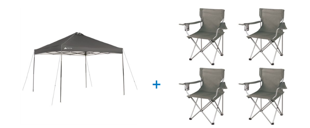 ozark trail tent and chairs