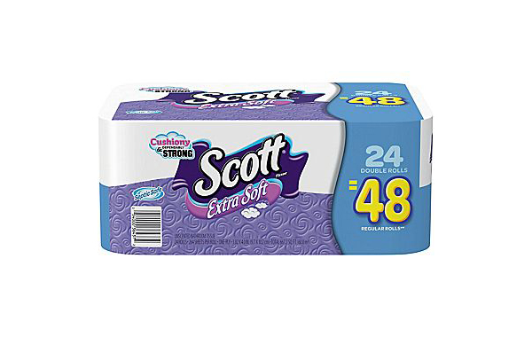 24-pack of Scott extra soft bath tissue for $9