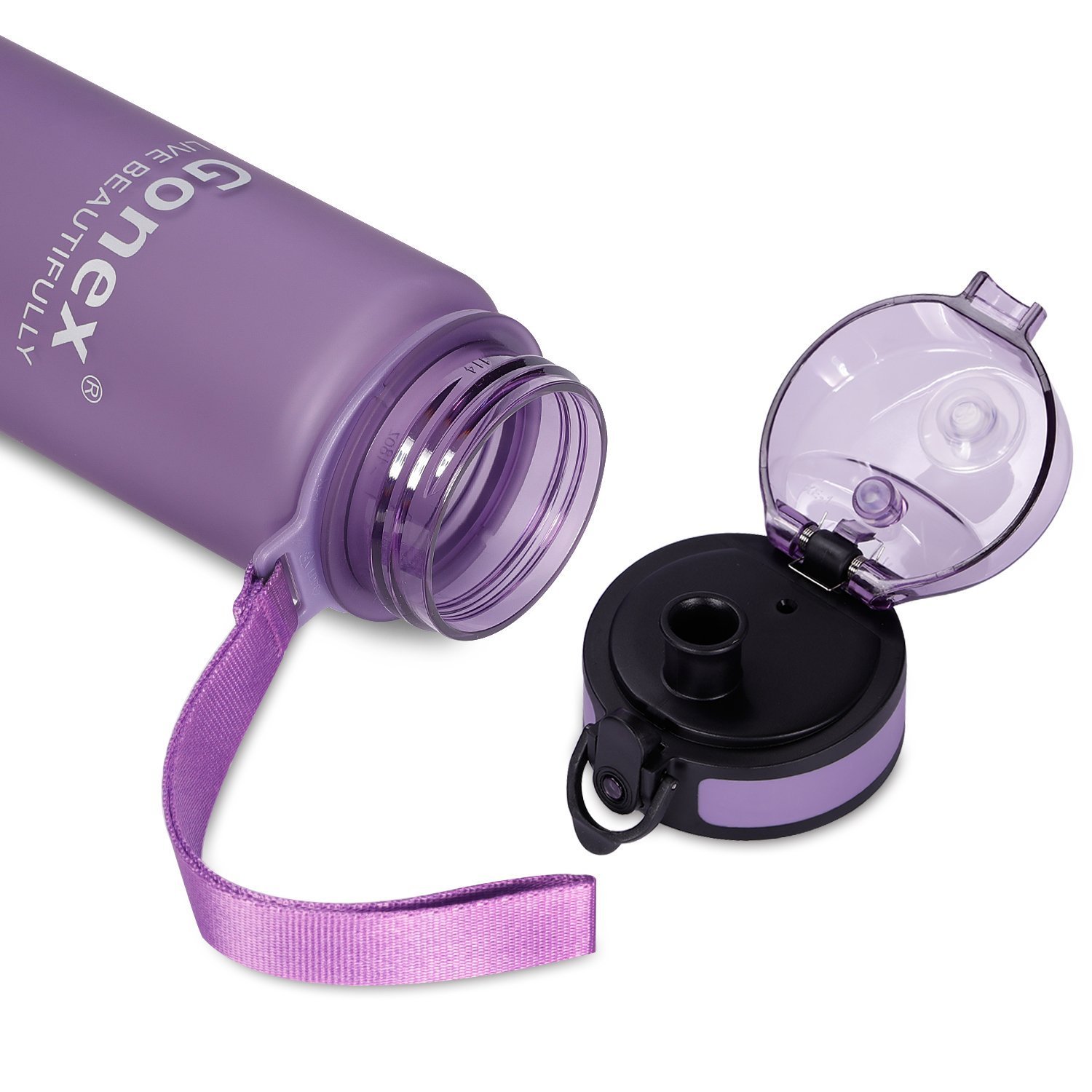 Gonex sports water bottle with flip top lid for $6