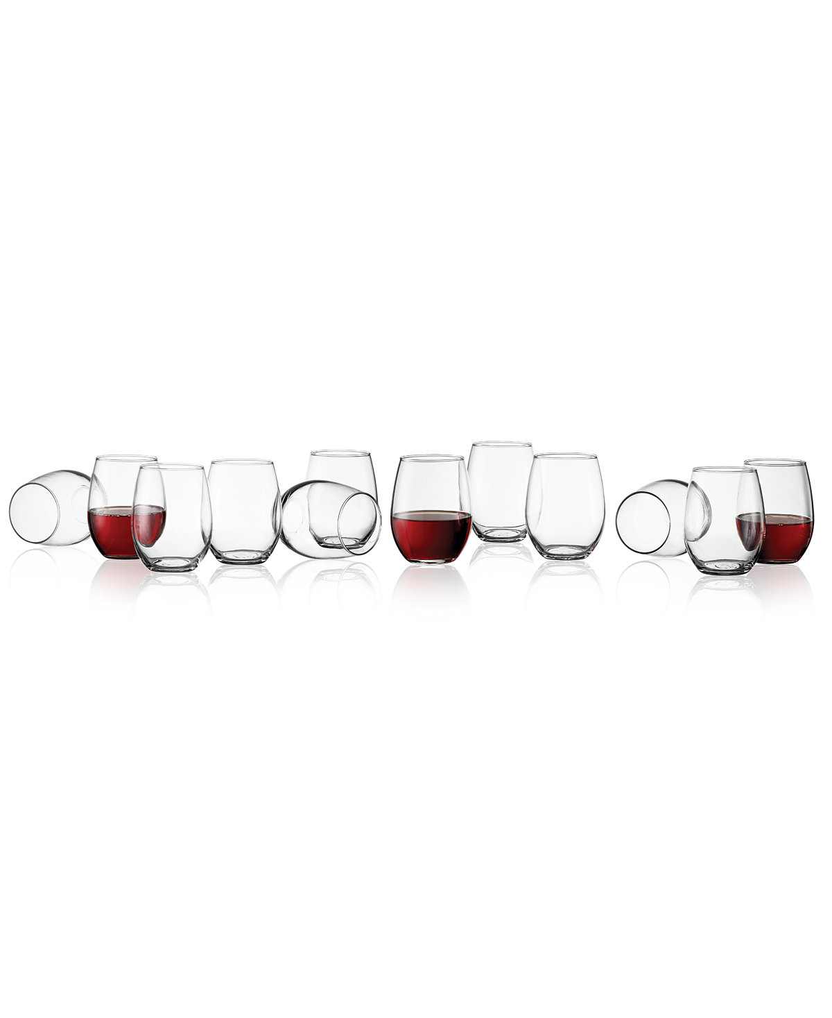 12 stemless wine glasses for $15, free store pickup