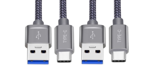 2-pack 6.6′ Snowkids USB type C to USB 3.0 braided cables for $8