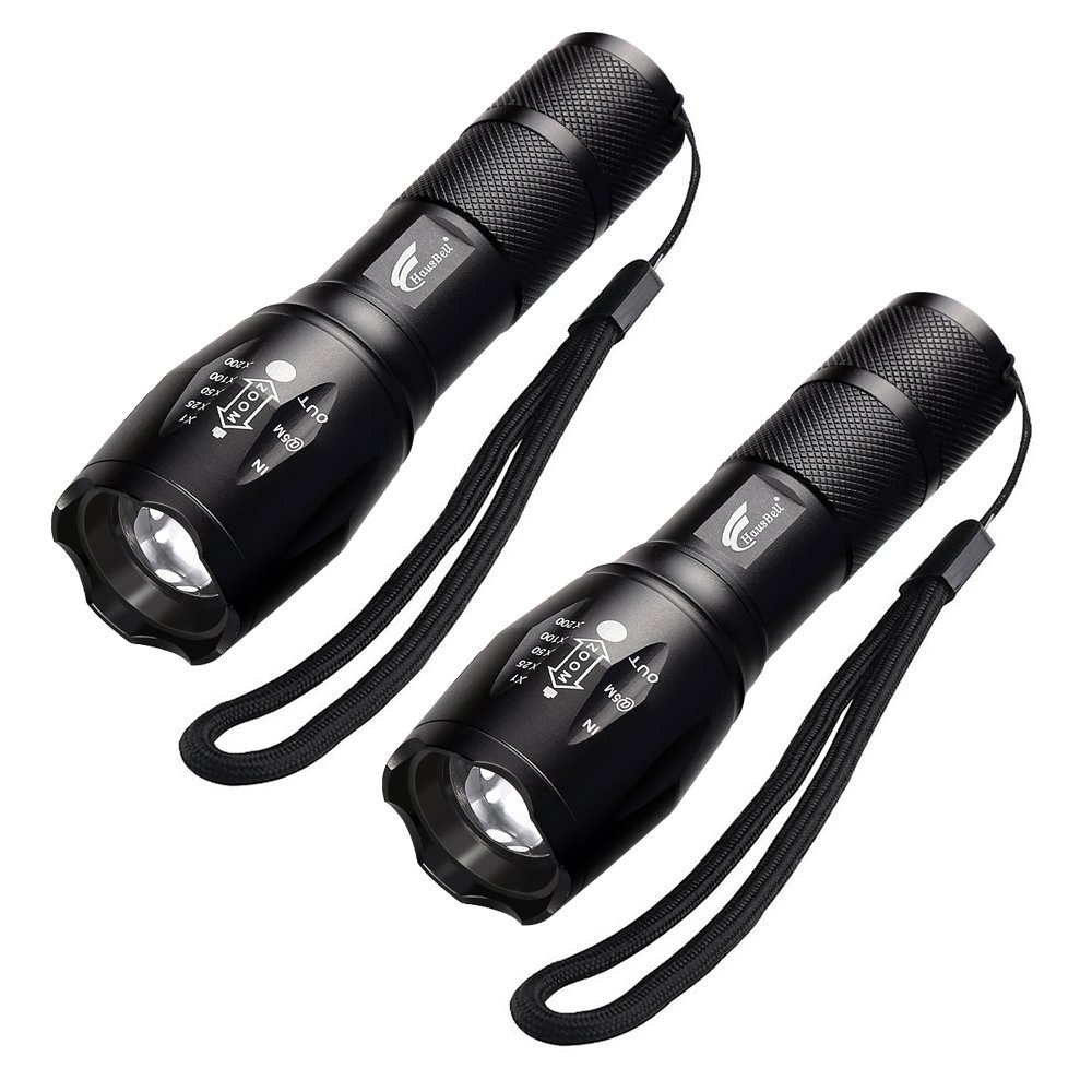 Hausbell mini t6 LED flashlight 2-pack for $8