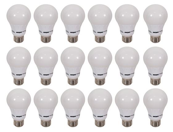 Today only: Energetic Lighting 18-pack of 800 lumen LED bulbs for $30