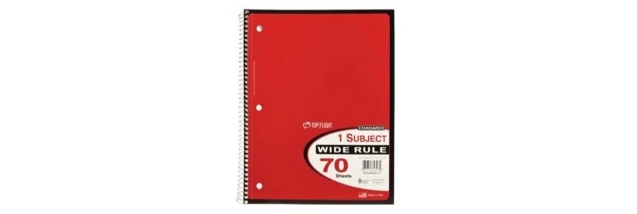 Spiral-bound notebooks for $.17 at Big Lots