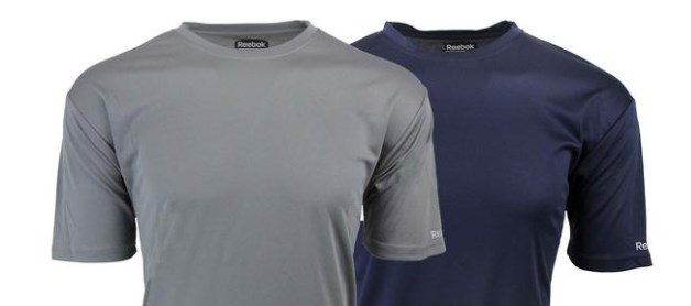 2-pack Reebok men's performance t-shirts for $16