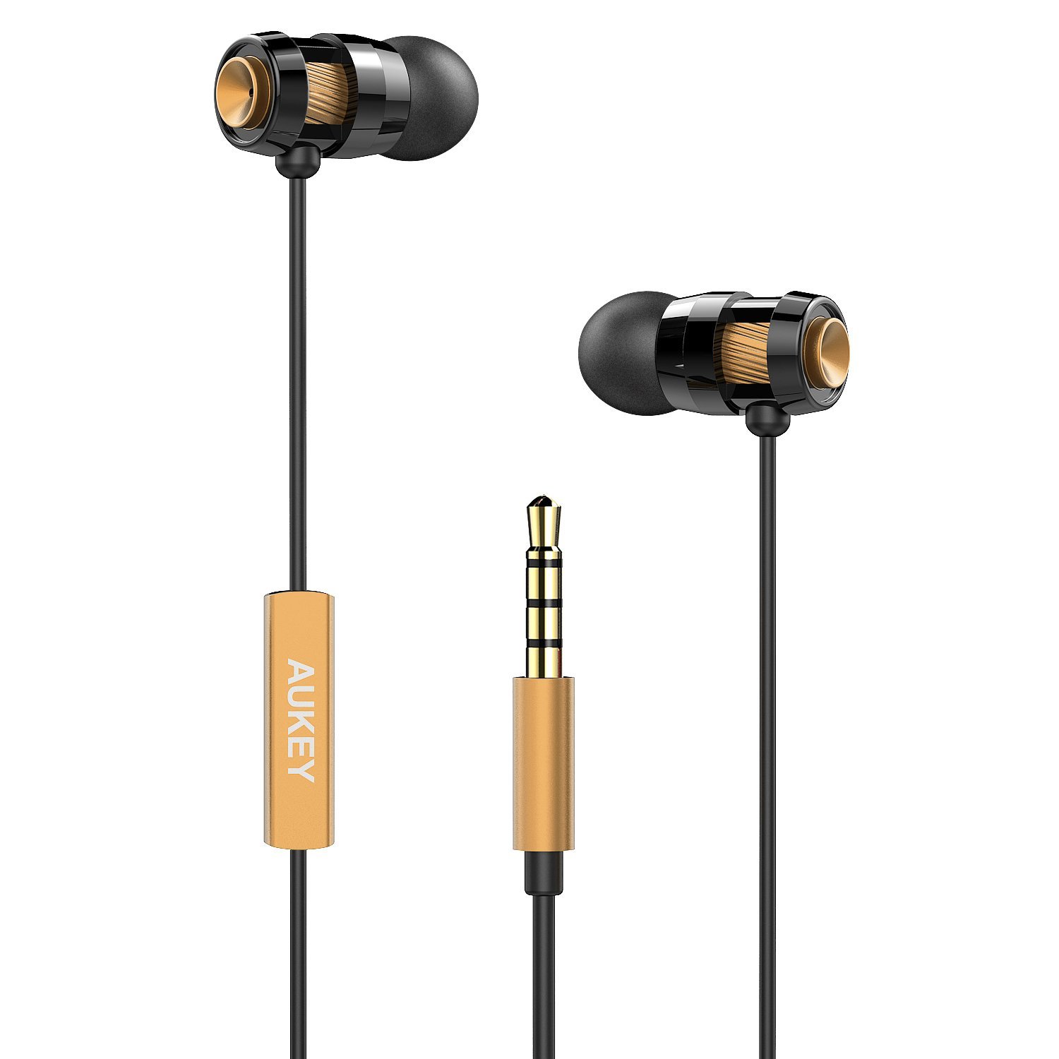 Aukey in-ear headphones with built-in microphone for $4