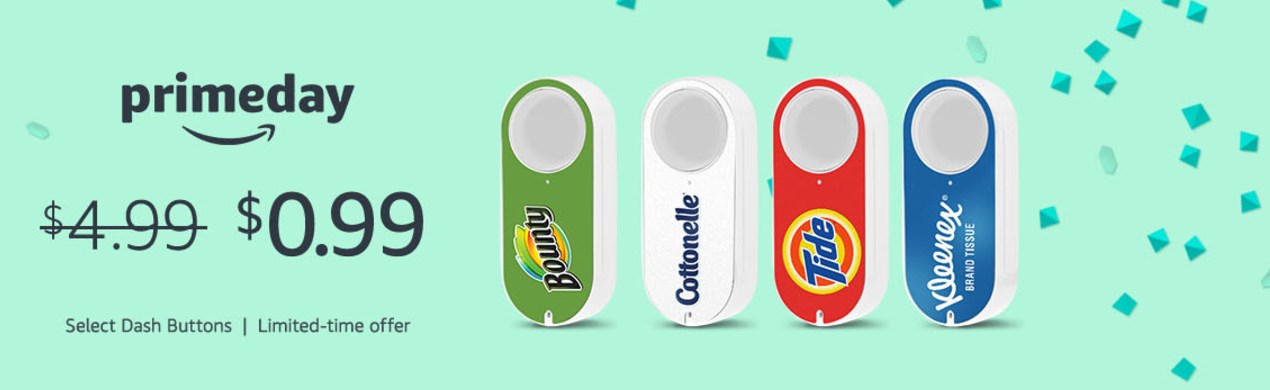 Prime Day 2017: Dash buttons for $0.99 each with $4.99 credit