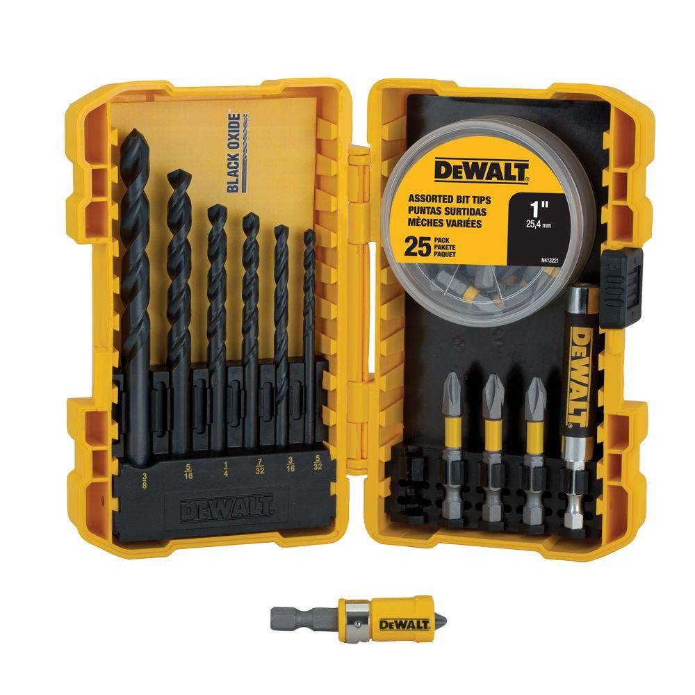 Dewalt 40-piece black oxide screwdriving and drilling set for $8