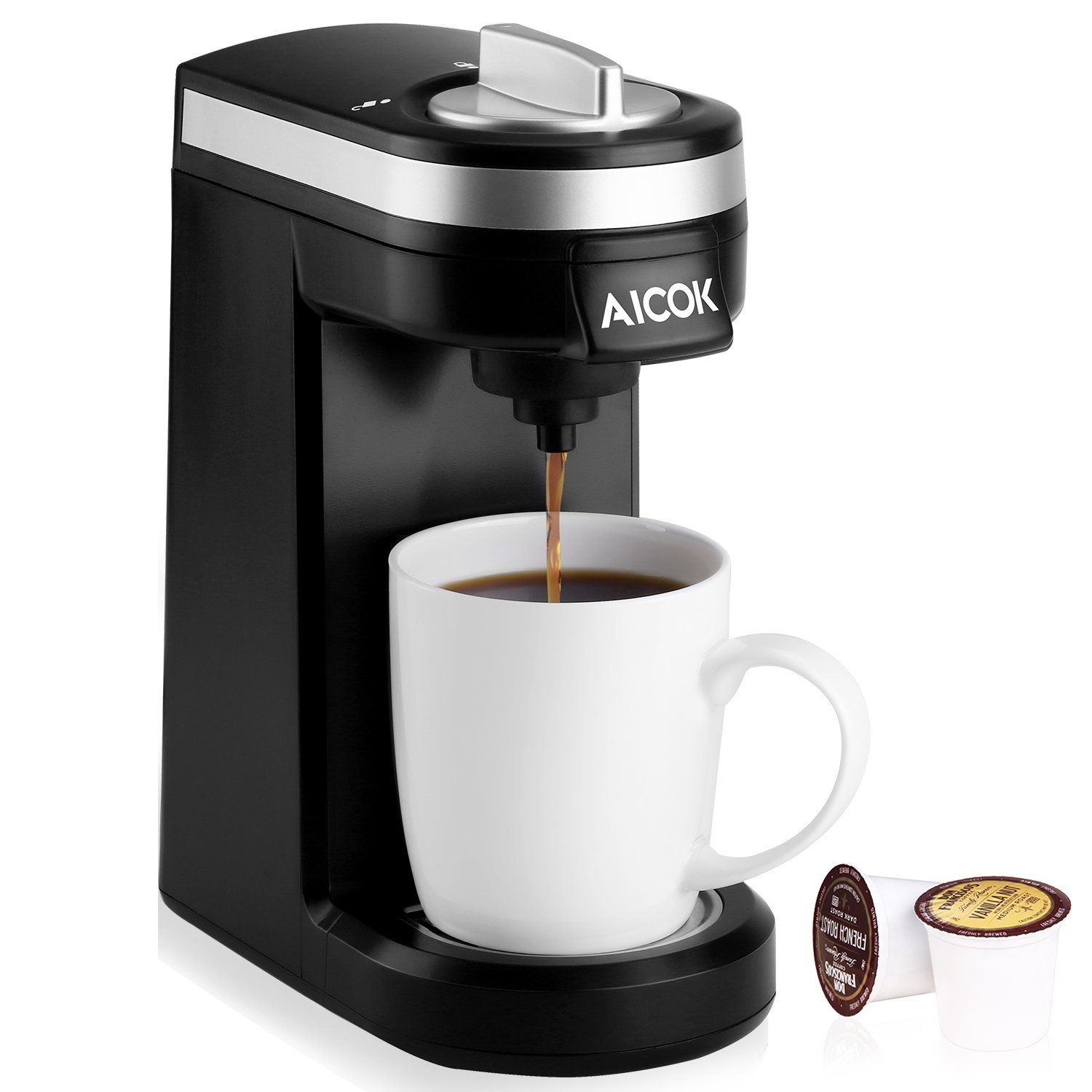 Aicok single serve K-Cup coffee maker for $25