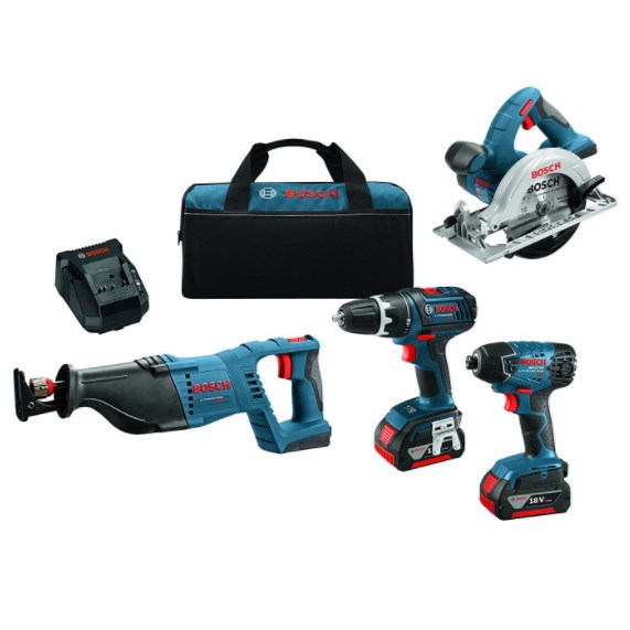 Today only: Bosch 18V 4-tool combo kit for $285