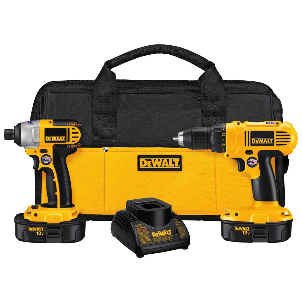 Dewalt 18-volt cordless drill & driver combo kit for $74