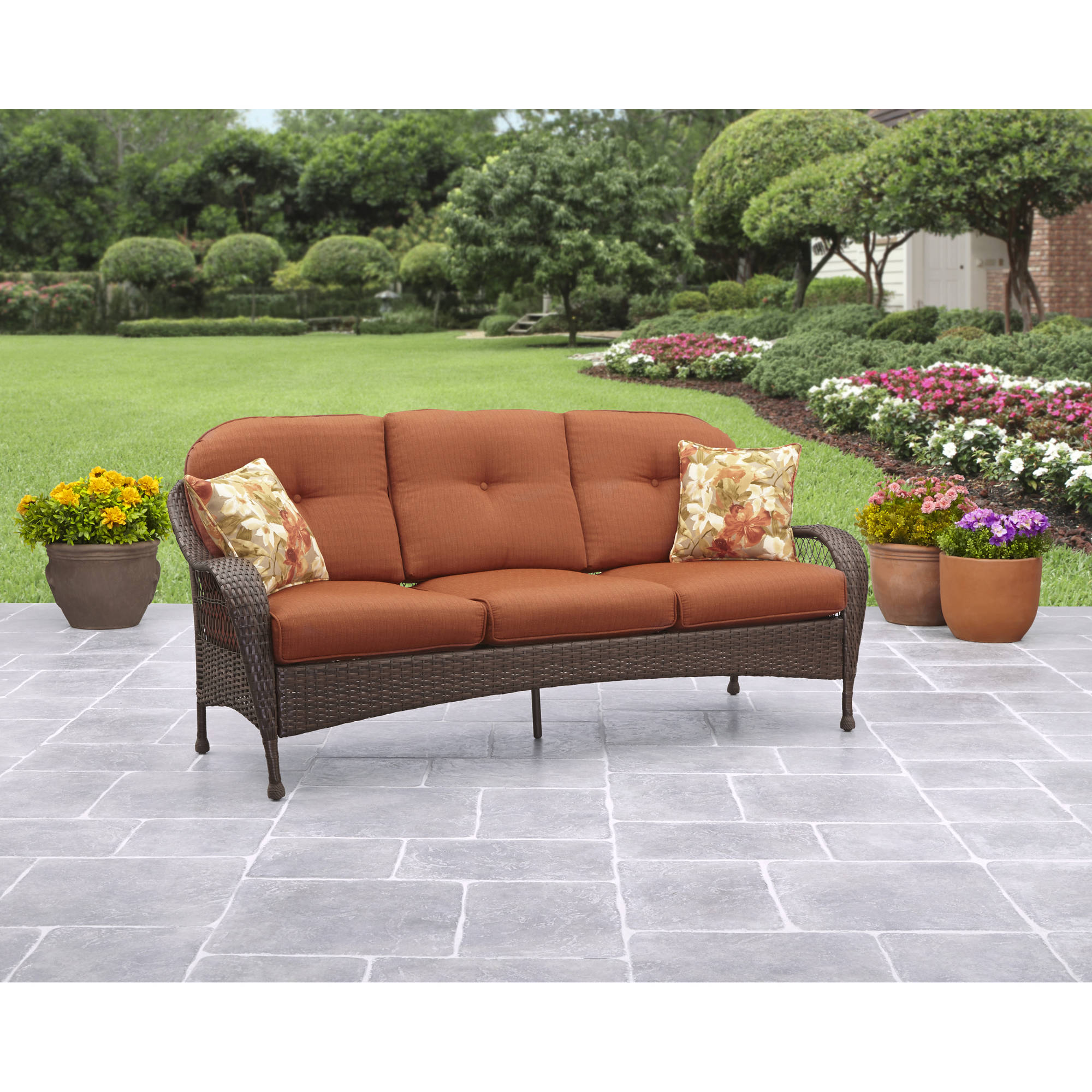 Better Homes and Gardens Azalea Ridge outdoor sofa for $139