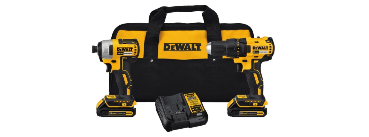 Today only: Dewalt 2-tool 20-volt MAX lithium-ion cordless combo kit for $149