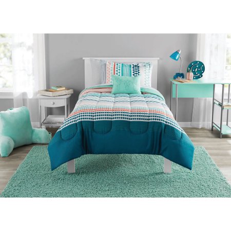 Twin Mainstays bed-in-a-bag Multi Geo bedding set for $12