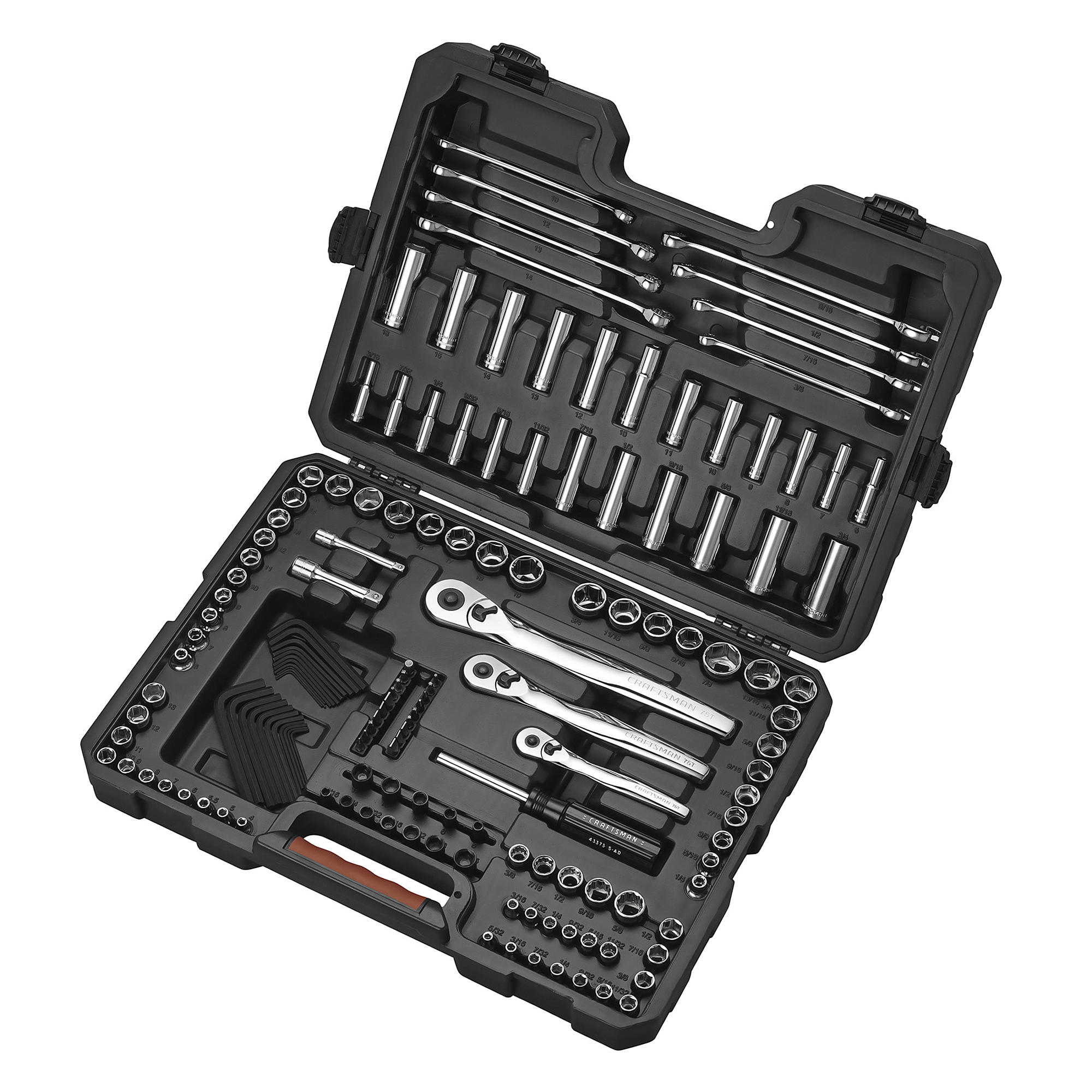 Craftsman 155-piece mechanics tool set with 75 tooth ratchets for $72