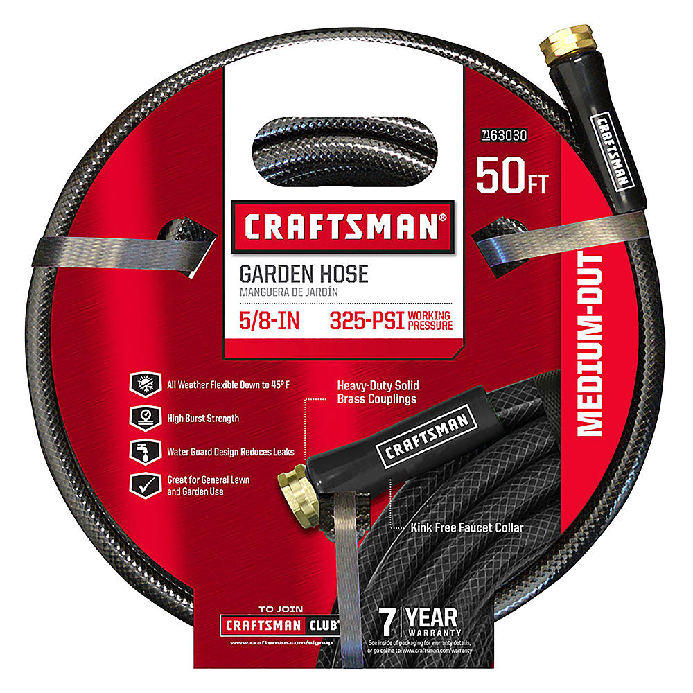 Price drop! Craftsman medium duty 50′ garden hose for $9.59