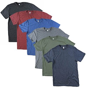 6-pack of XL and XXL assorted ultra soft heathered cotton blend t-shirts for $20 shipped