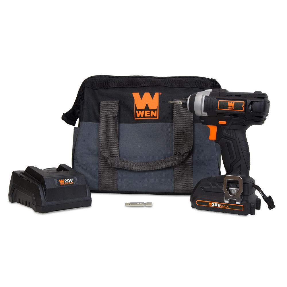 Today only: Wen 20-volt max lithium-ion cordless 1/4-in. impact driver for $50