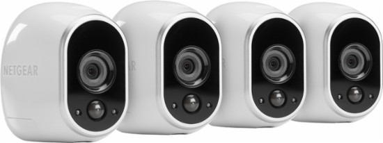 4-pack Netgear Arlo smart home indoor/outdoor wireless high-definition security cameras for $300