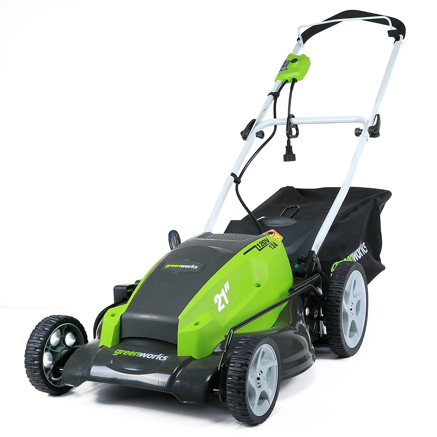 GreenWorks 13 amp 21-inch corded electric lawn mower for $100