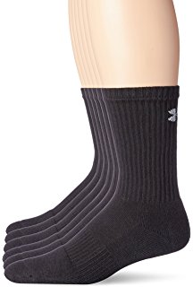 6-pack Under Armour men’s charged cotton crew socks for $10