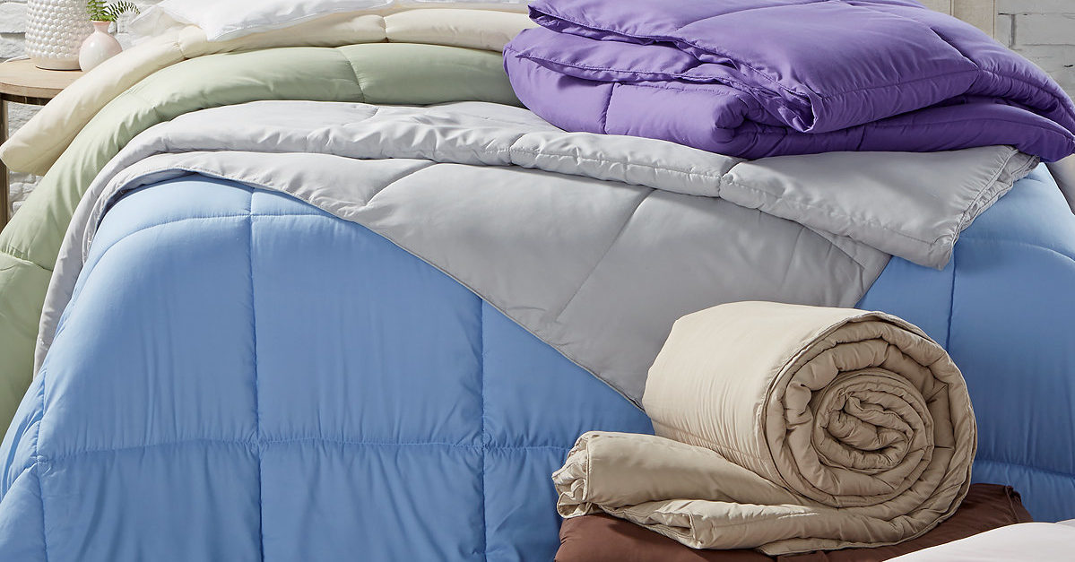 Any-size Royal Luxe lightweight microfiber down alternative comforter for $20