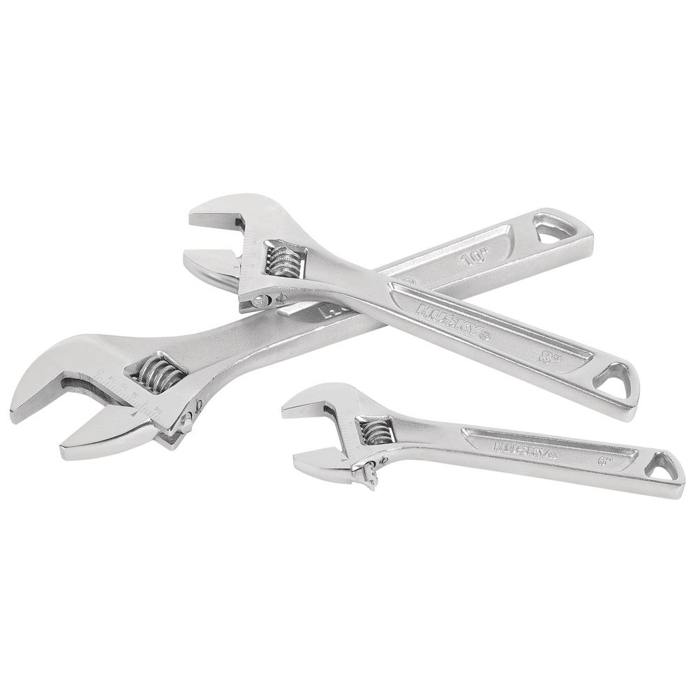 3-piece Husky double-speed adjustable wrench set for $10