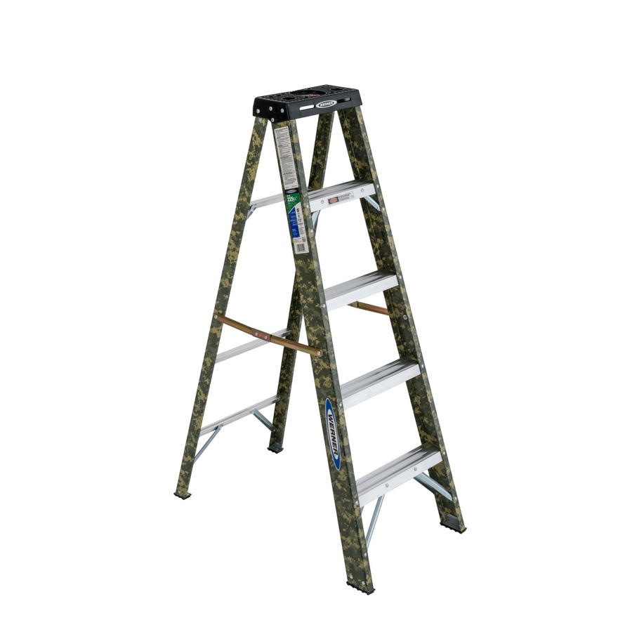 Werner 5-ft fiberglass 225 lbs. camo step ladder for $24
