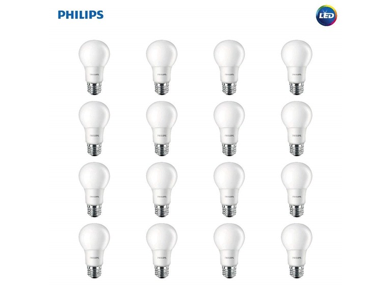 Today only: 16-pack Philips A19 non-dimmable LED light bulbs for $19